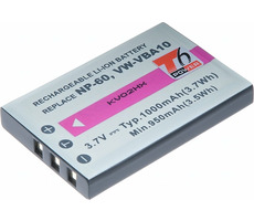 T6 Power -Akku NP-60 / KLIC-5000 / NP-30 / LI-20B / 1000 mAh / schwarz