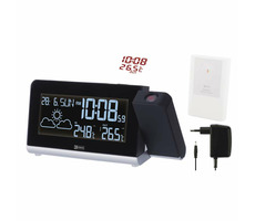 Emos Wetterstation E8466 + Sensor mit Projektion
