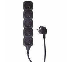 Emos Verlängerungskabel P0513C - 5 Steckdosen / 3M / schwarz