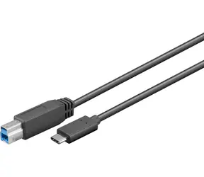 MicroConnect -Kabel USB3.1 C (M) - USB3.0 B (M) 1 m 5 Gbit/s schwarz