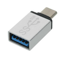 PremiumCord Adapter USB 3.1 Stecker C Stecker - USB 3.0 A Buchse Silber / OTG