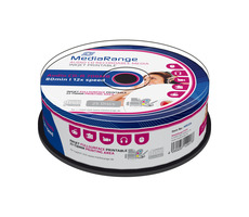 MediaRange CD R AUDIO 700 MB 12x Spindel 25 Stück / Tintenstrahldruckbar