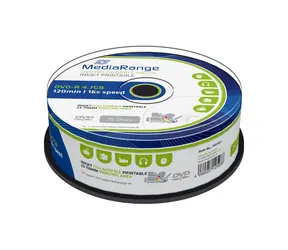 MediaRange DVD- R 4,7 GB 16x Spindel 25 Stück - Tintenstrahldruckbar