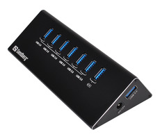Sandberg USB 3.0 HUB / 6+1 Anschlüsse / schwarz
