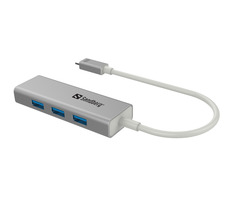 Sandberg USB-C HUB / 3x USB 3.0 / silber