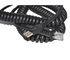 Datalogic USB-Kabel für Magellan 1000i und 1400i, Quickscan 6500 und 6500BT / POT / gewickelt / 3,5m / Lagerverkauf