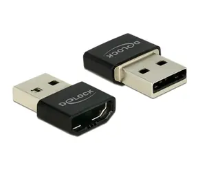 DeLock Adapter HDMI-A Buchse > USB Typ-A Stecker / Schwarz