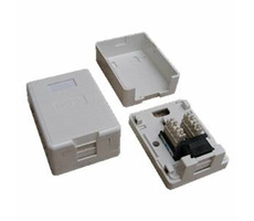 DATACOM Einzelsteckdose CAT5E / auf Putz / Staubschutz