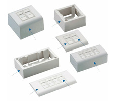 DATACOM Modulare Datensteckdose STP CAT5E / 4xRJ45 / auf und unter dem Putz