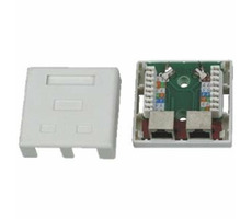 DATACOM STP Doppelsteckdose (über dem Putz) CAT5E / 2 x RJ45