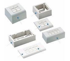 DATACOM Datendose UTP 2xRJ45 CAT5E (unter und über dem Putz)