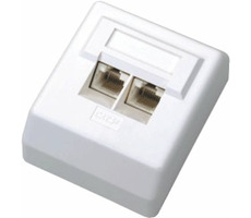 DATACOM UTP-Doppelsteckdose über Putz CAT6