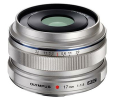 Olympus M. ZUIKO Premium EW-M1718 Silber / 17 mm / 1:1,8 (34 mm Äquiv.) Festobjektiv / Ganzmetall 
