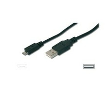 Digitus USB 2.0 Kabel USB A Stecker auf USB Micro B Stecker, 2x geschirmt, 1m
