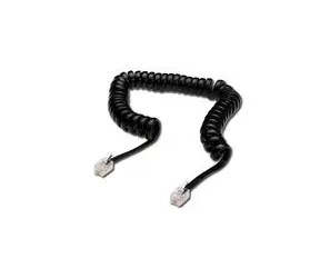 Digitus RJ10-Kabel für Telefonhörer, verdrillt, schwarz, Länge 2 Meter