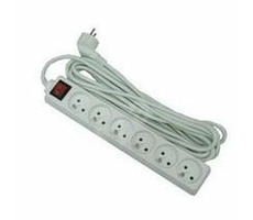 PremiumCord Verlängerungskabel 230V, 3M, 6 Steckdosen + Schalter