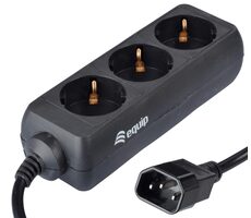 Equip Steckdosenleiste Kaltgerätestecker mit 3x Schuko-Buchse für USV