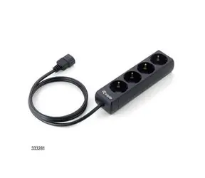 Equip die Steckdosenleiste mit IEC-Stecker und 4X Schuko-Buchse für USV aus