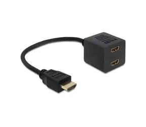 DeLock HDMI 1.4 Adapter, 1x Stecker > 2x Buchse