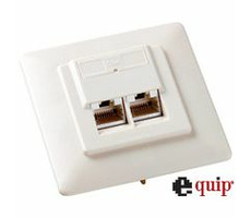 Unterputzdose Cat.5e, 2- Port RJ45, weiß