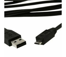 Kabel USB A Stecker/Micro B Stecker 2.0 Schwarz Hohe Qualität, 1,8 m