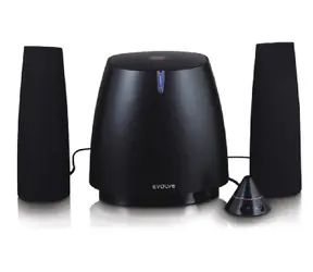 Evolve Lautsprecher 2.1 Demon A410 Klavierlack Schwarz, RSR (20W+10W+10W) Zwei-Wege-Satelliten