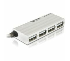 Externer Slim USB 2.0 4-Port Hub von DeLock