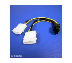 Akasa Leistungsreduzierungskabel 2x4pin Molex auf 1xPCIexpress
