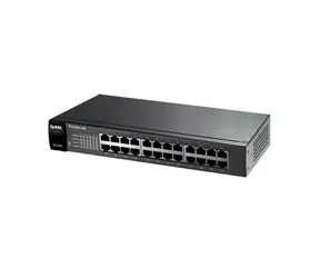 ZyXEL ES1100-24E / 24- Port 10/100 Mbit/s Ethernet-Switch / Grün (802.3az) / Lüfterlos / Desktop
