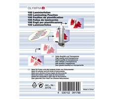 Olympia Visitenkarten Laminierfolie 125mic / 100 Stk