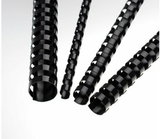 EuroSupplies Kunststoffrücken 22 mm schwarz / für 151-180 Blatt - 80 g Papier / 50 Stk