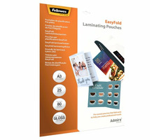 Fellowes Laminierfolie A3 80 mic glänzend leicht faltbar (25 Stück)