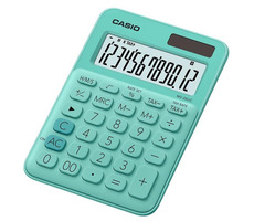 Casio MS 20 UC GN türkis / Taschenrechner / zwölfstellig / Dual-Stromversorgung