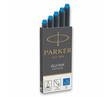 PARKER Royal Quink Tintenpatronen blau 5 Stück - waschbar / WASHABLE / für PARKER Füllfederhalter