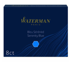 WATERMAN Tinten Long Standard blau 8 Stück / Tintenpatronen / für WATERMAN Füllfederhalter