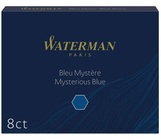 WATERMAN Tinten Long Standard Mystery Blue 8 Stück / Tintenpatronen / für WATERMAN Füllfederhalter