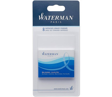 WATERMAN Tinten Long Standard Serenity Blue 8 Stück / Tintenpatronen / für WATERMAN Füllfederhalter