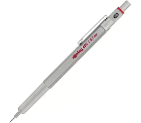 Rotring 600 0,7 mm silber / Mikrobleistift / Ganzmetall / Sechskant 