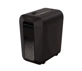 Fellowes Shredder LX 65 schwarz / 10 Blatt 70g Papier / Partikel 4x40 mm / Einzugsbreite: 222 mm