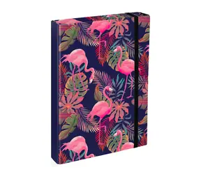 BAAGL Notizbuchhüllen A4 Jumbo Flamingos / 23x32x5 cm