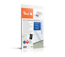Peach Bindedraht-Kombibox / 20x 6mm Draht / 20x Frontabdeckung / 10+10 Abdeckung
