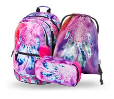 BAAGL SET 3 - Schulset Core Traumfänger / Rucksack / Federmäppchen / Tasche