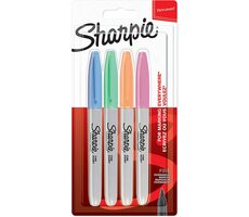 Sharpie Fine Marker permanente Pastellfarbe / runde Spitze F / 4 Stk 