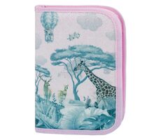 BAAGL Federmäppchen für Schule, klassisch, mit zwei Klappen, Safari / 20 x 15 x 3 cm