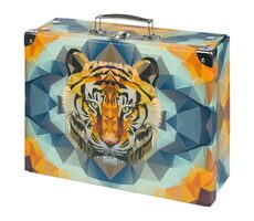 BAAGL Faltschulranzen Tiger mit Beschlägen / 32,5 x 10,5 x 26 cm
