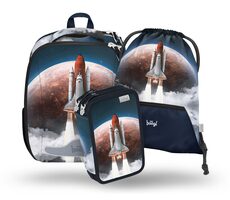 BAAGL SET 3 - Schulset Shelly Space Shuttle / Aktentasche / Federmäppchen / Tasche