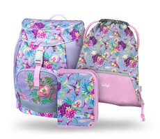 BAAGL SET 3 - Schulset Airy Hummingbird / Aktentasche / Federmäppchen / Tasche