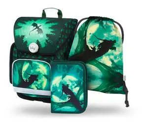 BAAGL SET 3 - Schulset Ergo Drak / Aktentasche / Federmäppchen / Tasche