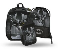 BAAGL SET 3 - Schulset Shelly Batman Dark City / Aktentasche / Federmäppchen / Tasche