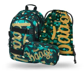 BAAGL SET 3 - Skate Polygon Schulset / Rucksack / Federmäppchen / Tasche